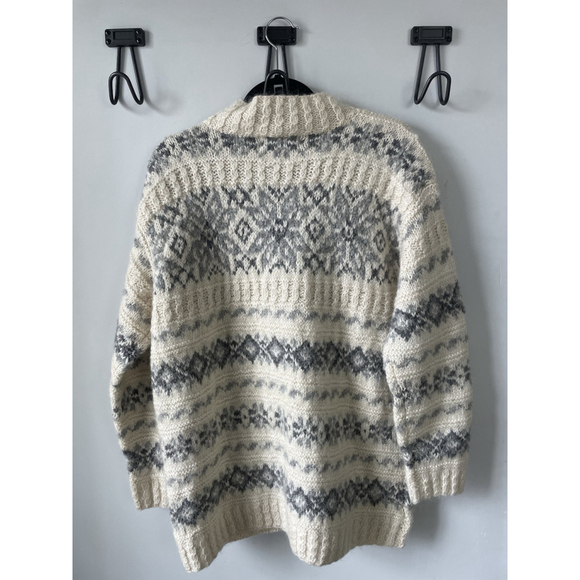 Jones New York Women's Hand Knit Full Zip Cardigan Long Sleeve Cream Size L NWT - Picture 3 of 7